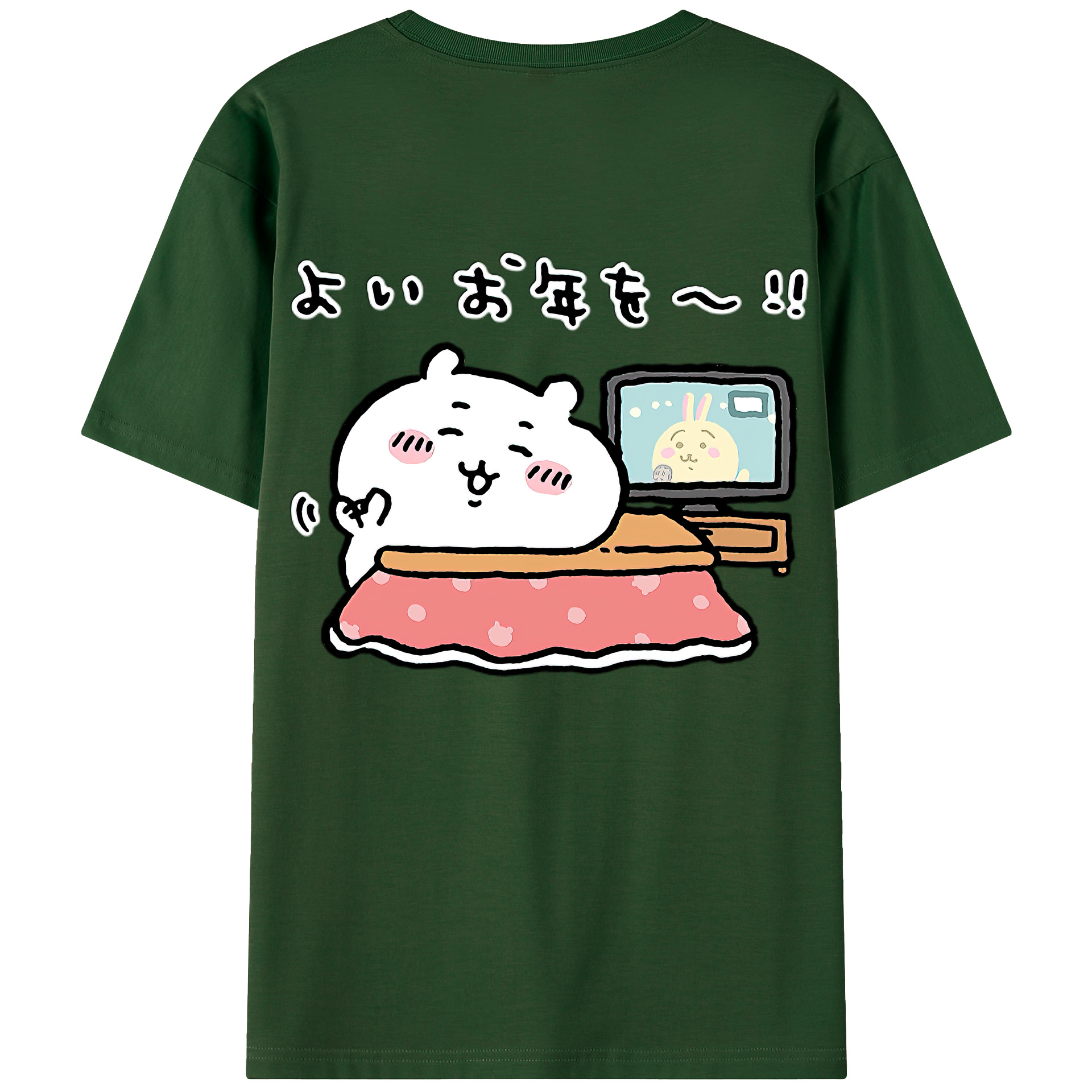 （画像用） ちいかわ ちいかわ Chii-kawa chiikawa 綿100％半袖Tシャツ（背面プリント）